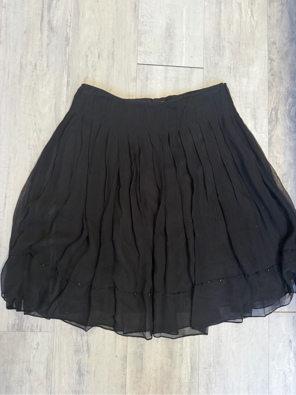 David Meister Black Pleated Skirt